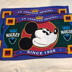 Vintage 90s Mickey Mouse Flannel Pillowcases